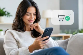Exemplo de abandono de checkout reduzido em aplicativo nativo de e-commerce